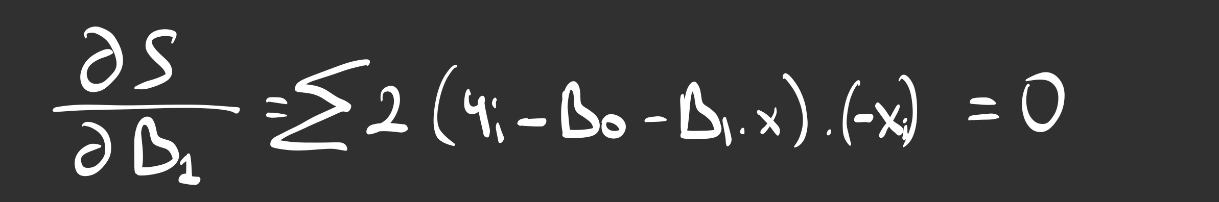 Derivative Step for Beta 1